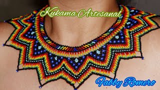 Como hacer collar de chaquira mostacilla Embera 8 [upl. by Eynenihc]