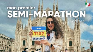 Je cours mon premier semimarathon à Milan  🇮🇹 De 0 à 21km en 8 semaines dentrainement 🏃‍♀️ [upl. by Faden]