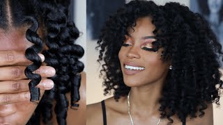 FLEXI ROD TUTORIAL ON DRYSTRETCHED NATURAL HAIR  Slim Reshae [upl. by Dlorad306]