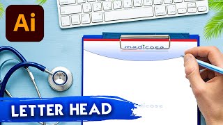 How to Design Letter Head In Illustrator CC URDUHINDI [upl. by Andrey]