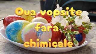 Oua vopsite fara chimicale  Healthy dyed eggs no chemicals [upl. by Hyams]