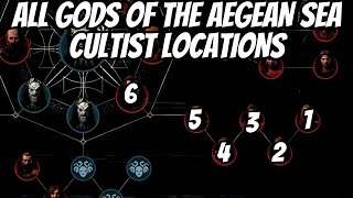 All Gods of The Aegean Sea Cultist Locations in AC Odyssey [upl. by Feldman]