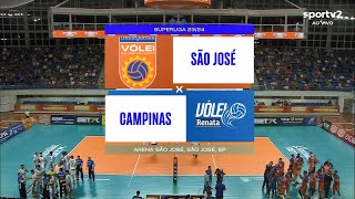 SÃO JOSÉ X CAMPINAS  SUPERLIGA MASCULINA 2324 ❤❤❤AMO VÔLEI🏐🏐🏐 [upl. by Conyers]