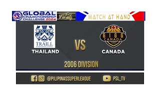 Pilipinas Super League Global Challenge FINALSJuly 21 2024 Born 2006 Division THAILAND VS CANADA [upl. by Samau]