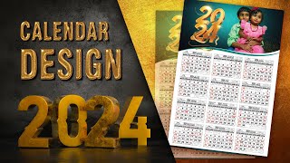 2024 Calendar Design with PSD  2024 കലണ്ടര്‍ ഡിസൈന്‍  Designers Tips [upl. by Clayborn]