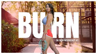 30 Minute Skipping Jump Rope Fat Burning Home Workout  BURN 4 Week Program 1 [upl. by Gnilyam800]