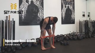 Resistance Band Deadlift  SFS Exercise Library [upl. by Smoht628]