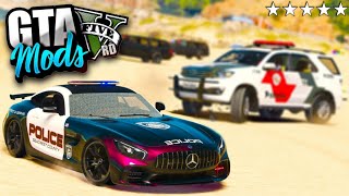 ROUBEI UM SUPER CARRO DA POLICIA e DEI FUGA DE VIATURA  INSANO   GTA 5 MODS [upl. by Dee Dee]