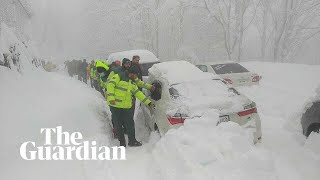 At least 22 stranded tourists dead at Pakistan hill station after heavy snowfall [upl. by Kola]