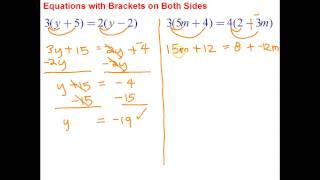 Solving equations with brackets on both sides [upl. by Enwahs]