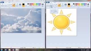 How To Put One Image On Top Of Another Image in Microsoft Paint [upl. by Elmer713]