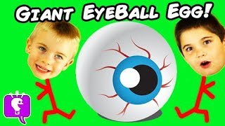 Giant EYEBALL Surprise Eggs with Weird Novelty Toys by HobbyKids [upl. by Sophy]