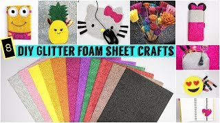 Handmade Glitter Foam Paper Flowers  Easy And Simple Foam Sheet Flower  Making Paper Flowers DIY [upl. by Mitzl913]