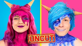 Trying 11 Spooky Crafty Panda SFX Makeup Halloween Costumes [upl. by Padegs]