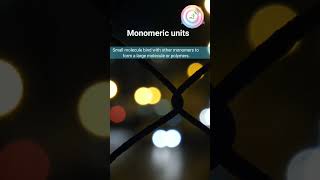 Monomeric units of macromolecules shorts youtubeshorts shortvideo shortsfeed [upl. by Ylrebmi]