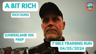 RICH RUNS  7 MILE TRAINING RUN [upl. by Ailemaj]