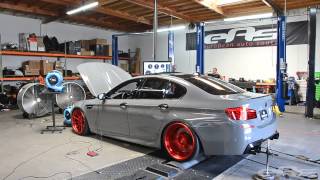 2014 F10 M5  AMS Downpipes JB4 Mesitershaft Exhaust Dyno [upl. by Tarsuss611]