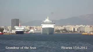 GRANDEUR OF THE SEAS departure from Piraeus Port [upl. by Carolee]