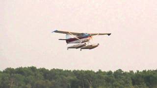 Stinson floatplane takeoff [upl. by Gerge]