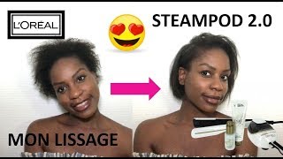 COMMENT JE LISSE MES CHEVEUX AVEC LE STEAMPOD [upl. by Lorola45]