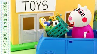 toy shop Peppa Pig toys stop motion animation [upl. by Aneret30]