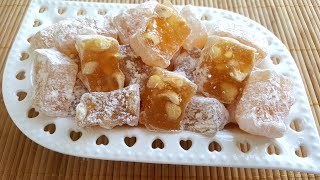 Turkish Delight with Hazelnut and Lemon Famous Genuine Turkish Delight Recipe [upl. by Lilly893]