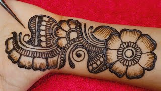 front hand mehndi design simple arabic  very easy and beautiful mehndi design  mehandi [upl. by Vassar]