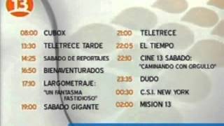 Inicio Transmisiones Canal 13  abril 20122013 [upl. by Notsruht]