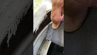 VW Cabrio top replacement tip 6 How the padding elastic attaches [upl. by Okimuk]