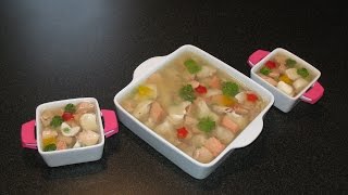 Jellied fish Fish in aspic Fish cooking Ginger with lemon [upl. by Ennaylloh]