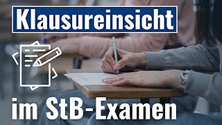 Klausureinsicht im StBExamen – Anleitung  worauf kommt es an [upl. by Desi]