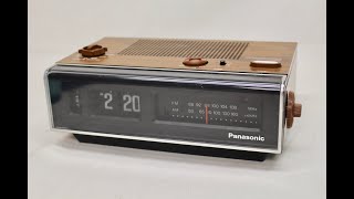 Vintage Panasonic RC 6040 flip alarm clock and AM FM radio  working  demo [upl. by Durwood]