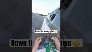 Down the wrong pipe 🙃 🎥 nilsvoIG drone fpv fpvfreestyle bestof [upl. by Nednal]