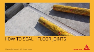 Application sealing floor joints [upl. by Goldshlag]