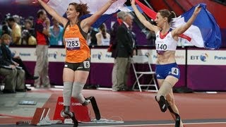 Athletics  Womens 100m  T44 Final  London 2012 Paralympic Games [upl. by Ahcire]