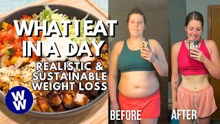 WHAT I EAT IN A DAY FOR WEIGHT LOSSMAINTENANCE  WeightWatchers  breakfast tacos burgers [upl. by Pelpel]