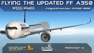 P3Dv45 Flying the Updated FF A350✈️VATSIM [upl. by Niuqram]