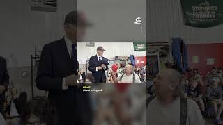 Biden Swaps Hats With Trump Supporter at Pennsylvania Event [upl. by Blodget984]