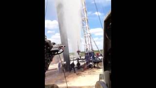 Oilfield rig blow out [upl. by Elamrej]