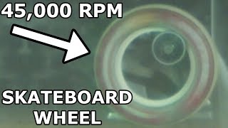 45000 RPM Exploding Skateboard Wheel With A 60000 PSI Waterjet Cutter  Slow Mo  Part 2 [upl. by Tychon999]