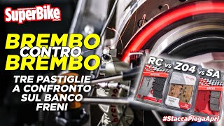 Pastiglie freno Brembo da strada e da pista confronto al banco prova di Motorquality [upl. by Goines]