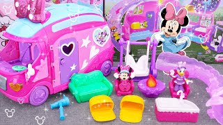 1H Satisfying with Unboxing Disney Minnie Mouse Toys Collection Camper Van Marvelous Market  ASMR [upl. by Noiztneb]