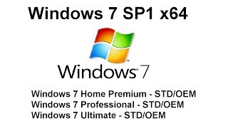 ISO Windows 7 SP1 x64 STD OEM Home Pro Ultimate NOV2018 [upl. by Kiona]