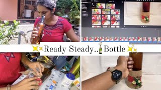 ശടപടേ ശടപടേന്നൊരു കുപ്പി  Bottleart making video ready  Quppi [upl. by Ecyla584]