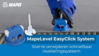 Tegels nivelleren met een snel aanbreng en verwijderingssysteem  MapeLevel EasyClick Systeem [upl. by Giarla]