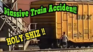 Massive Train Derailment Caught on film [upl. by Anbul]