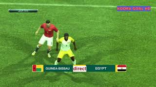 Égypte vs Guinée Bissau en direct aujourdhui PES 2013 [upl. by Happy]