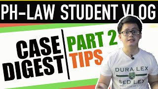 CASE DIGEST MORE TIPS  LAW SCHOOL PHILIPPINES [upl. by Llenrep]