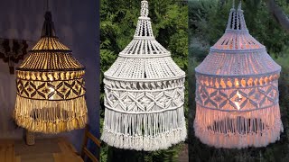 Large Macramé Lamp Shade DIY Bohemian Home Decor [upl. by Gnouhc634]