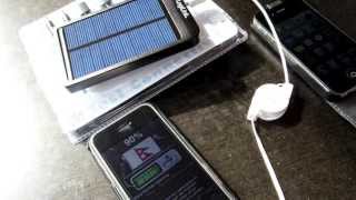 Mobile solar battery charger for mobile phones and mini USB devices [upl. by Monia]